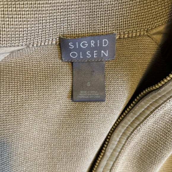 Sigrid Olsen Silk Jacket with Leather Lining - Picture 5 of 6
